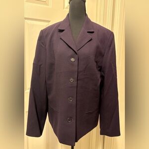 Talbots Purple Blazer Structured Suit Jacket